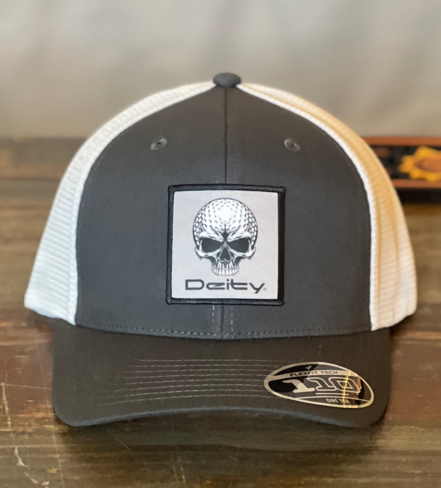 Deity Patch Snapback Hat Charcoal/White/Silver